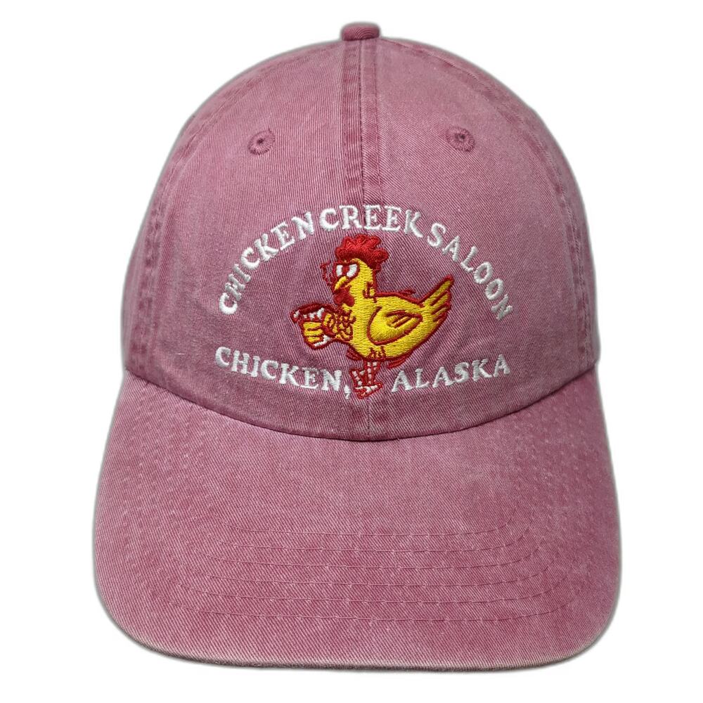 Fahrenheit Baseball Cap Pink One Size Chicken Creek Saloon Alaska Strapback Hat